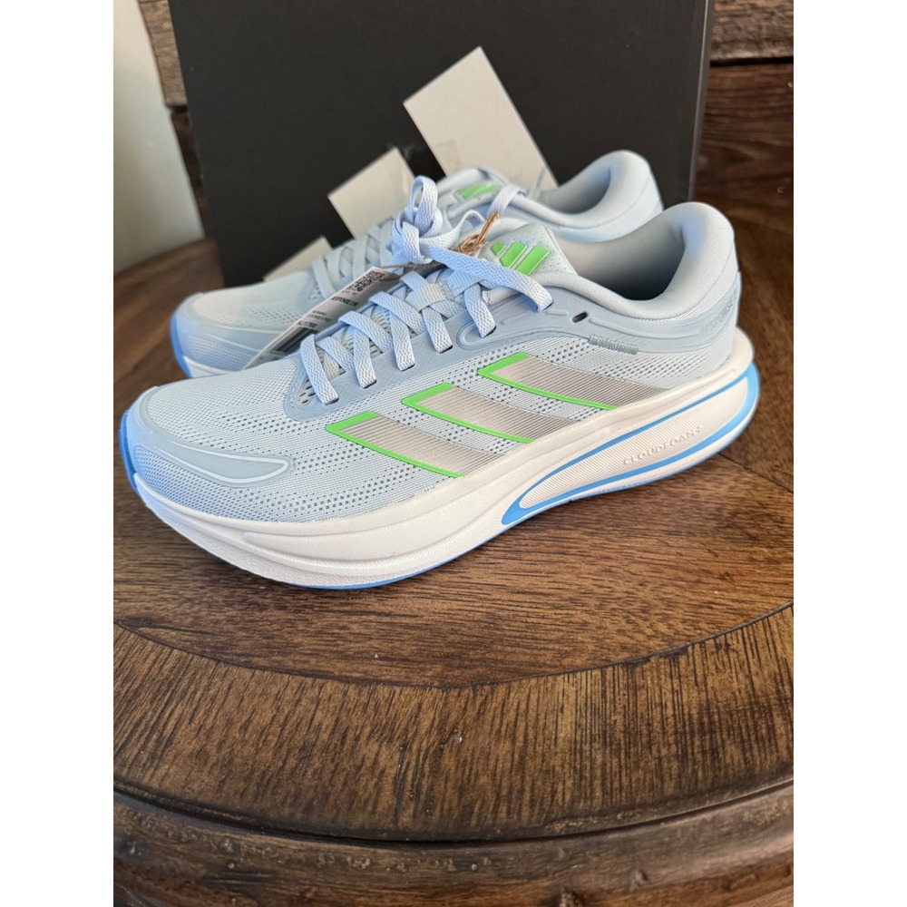 Adidas Response 2 W Light Blue Silver Green Running Shoes KJ1768 Womens Size 7